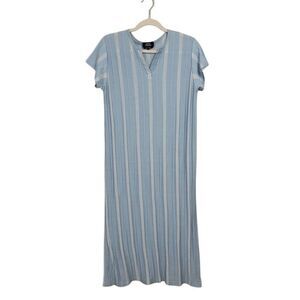 A.P.C. Fadhila Striped‎ Shirt Dress Sz M Light Blue White Minimalist Capsule